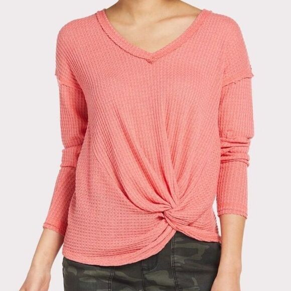 Allison Joy thermal coral long sleeve top - Picture 2 of 4